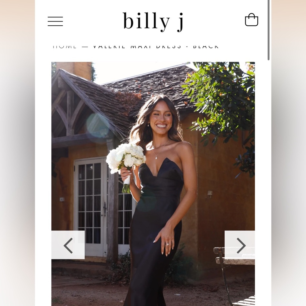 Billy J - Valerie Satin Black Dress